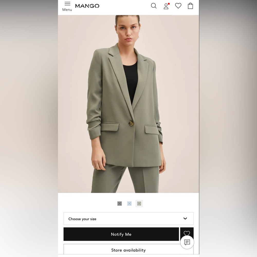 Moss Green Mango Blazer - image 5